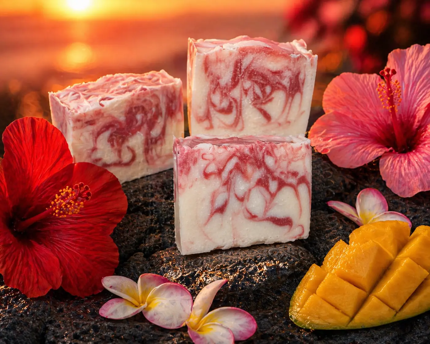 Mawmaw's Aloha Lava organic beef tallow volcano cranberry handmade soap