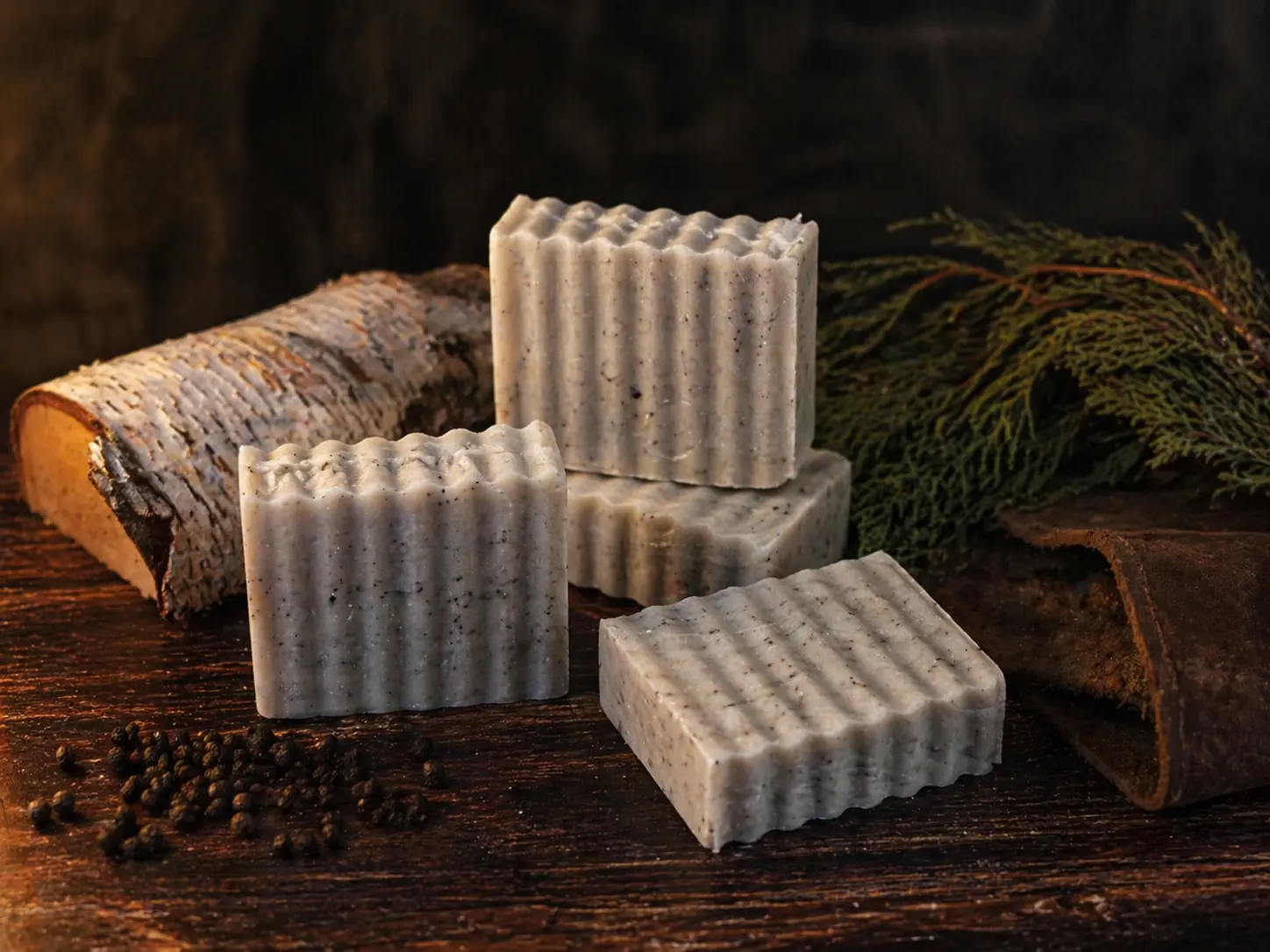 Mawmaw's Black Timber cedar tallow masculine cold process soap bar